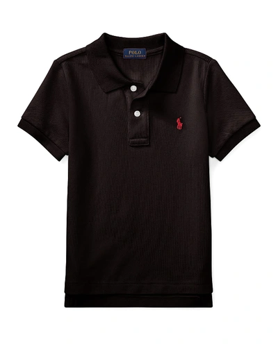 RALPH LAUREN BOY'S SHORT-SLEEVE LOGO EMBROIDERY POLO SHIRT,PROD149490102