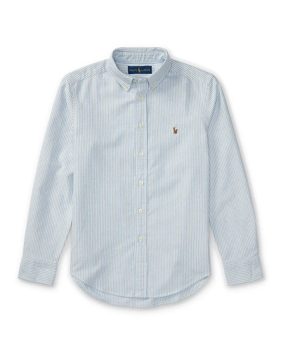 POLO RALPH LAUREN BOY'S COTTON OXFORD STRIPE SPORT SHIRT,PROD149490073