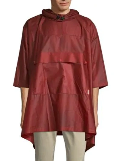 Hunter Clear Poncho In Military Red