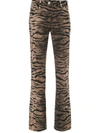 GIAMBATTISTA VALLI TIGER PRINT FLARE TROUSERS