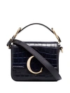 CHLOÉ CHLOÉ C-EMBELLISHED SHOULDER BAG - 蓝色