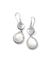 Ippolita Sterling Silver Wonderland Teardrop Snowman Doublet Earrings In Mother-of-pearl In Oyster