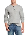 Rag & Bone Slub Cotton Slim Fit Henley In Grey Heather