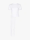 AREA AREA WHITE CROPPED NET T-SHIRT,SS19T10036WHITE13536970