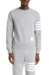 Thom Browne Grey 4-bar Classic Sweatshirt In Light Grey