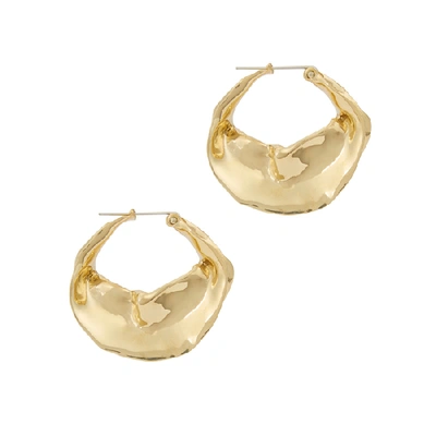 Ariana Boussard-reifel Georgia Brass Hoop Earrings In Gold