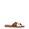 CHLOÉ WOODY BROWN LEATHER SANDALS