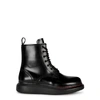 Alexander Mcqueen Black Contrast Sole Hybrid Combat Boots