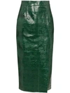 ALEKSANDRE AKHALKATSISHVILI CROCODILE EFFECT MIDI SKIRT