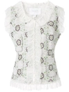 GIAMBATTISTA VALLI EMBROIDERED FLOWERS GILET