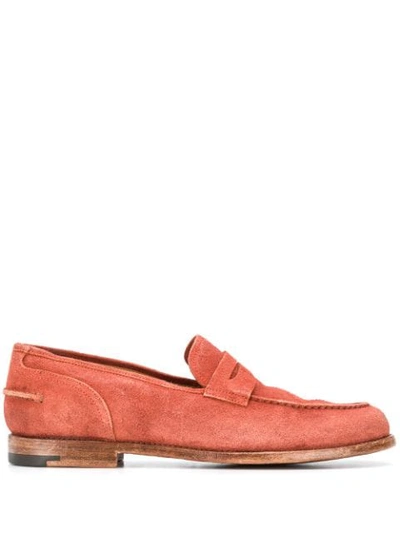 Alberto Fasciani Classic Loafers In Orange