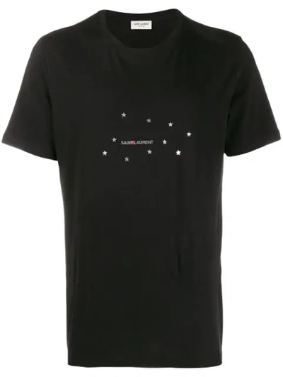 Saint Laurent Logo Constellation Print T-shirt - 黑色 In Black