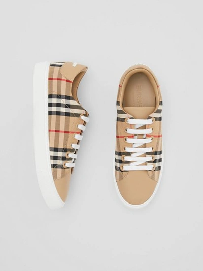 Burberry New Albridge Check Low-top Sneakers In Multi