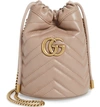 GUCCI MINI QUILTED LEATHER BUCKET BAG,575163DTDRT