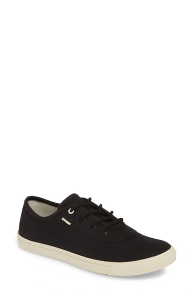 Toms Carmel Sneaker In Black Heritage Canvas