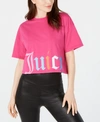 JUICY COUTURE CROPPED LOGO-PRINT T-SHIRT
