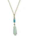 ARGENTO VIVO MULTI-STONE PENDANT NECKLACE IN GOLD-PLATED STERLING SILVER, 16" + 2" EXTENDER