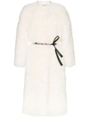 GIVENCHY SHEARLING BELTED COAT