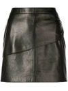 Givenchy Mini Leather Skirt In Black