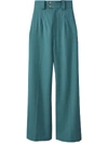 PROENZA SCHOULER Wool Wide Leg Pant Blue,R1916006 AW071