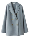 ACNE STUDIOS PALE BLUE DOUBLE BREASTED COAT BLUE,A90106