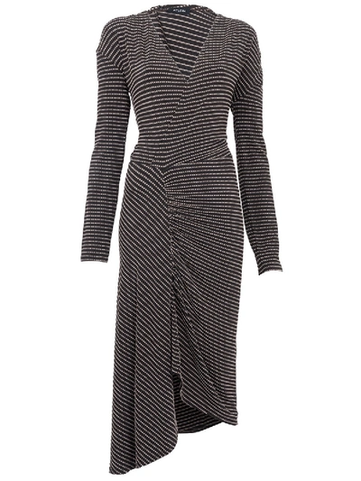 Atlein Stretch Jacquard Midi Dress In Black