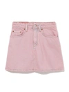 ACNE STUDIOS PINK WASHED DENIM MINI SKIRT PINK,AF0036