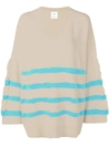 BARRIE STRIPED SWEATER,C35388