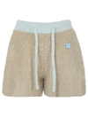 OFF-WHITE OFF-WHITE X THE WEBSTER EXCLUSIVE KNIT JOGGING SHORTS,OWHM001T19F64081