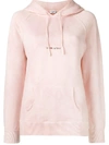 SAINT LAURENT subtle tie-dye logo print hoodie pink,560023 YBEP2 SS19