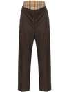 BURBERRY DOUBLE-LAYER TAILORED STRAIGHT-LEG TROUSERS,4560453