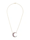 TONI + CHLOE GOUTAL RUBY AND DIAMOND CRESCENT NECKLACE