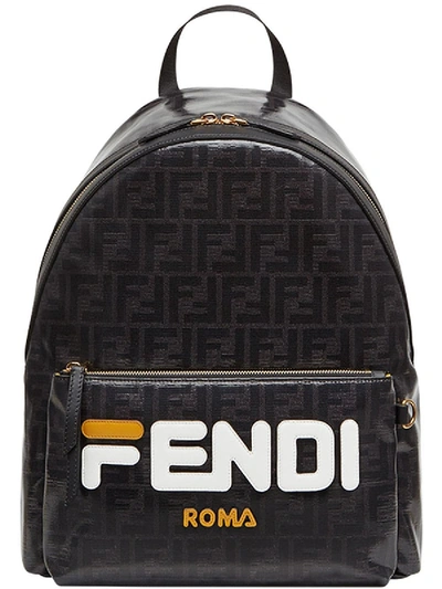 Fendi Black Women's  Mania Double F Logo Backpack