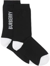 BURBERRY Logo Intarsia Cotton Blend Socks,8011490