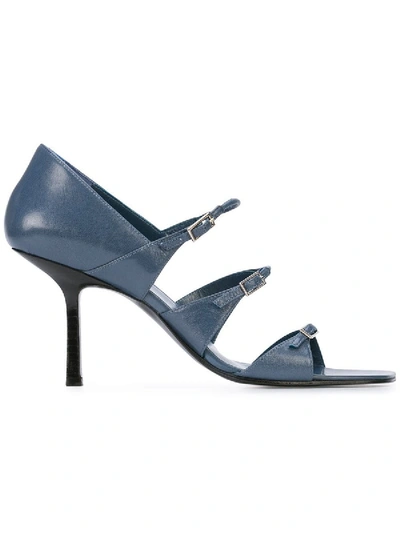 The Row Strap Sandals Blue