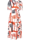 FAUSTO PUGLISI palm tree print dress,FRD5440 P0334