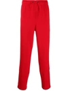 BURBERRY BRIGHT RED TRACK TROUSERS,8009242