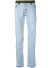 FENDI Logo waist jeans,FLP201 A6WL SS19