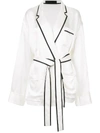 HAIDER ACKERMANN satin pyjama shirt WHITE,193-2012-215-003 SS19