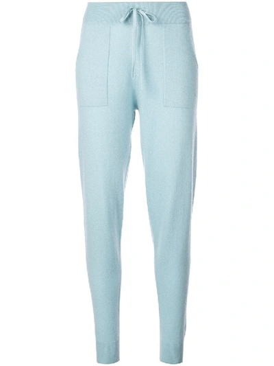 Alexandra Golovanoff Blue Paton Knitted Track Pants