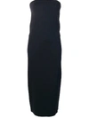 Givenchy Strapless Ribbed-knit Midi Dress In Blue