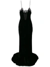 STELLA MCCARTNEY LACE AND VELVET GOWN,534668SJB87