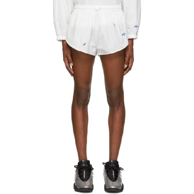 Adidas Originals By Alexander Wang Logo Running Shorts In White