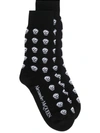 Alexander Mcqueen Multi Skull Socks In Black