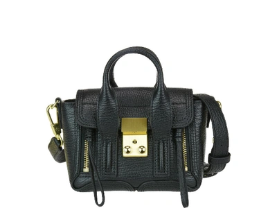 3.1 Phillip Lim / フィリップ リム Black Leather Pashli Nano Satchel Bag