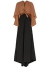 ROSIE ASSOULIN ROSIE ASSOULIN TWO-TONE KNOTTED MAXI DRESS - BLACK