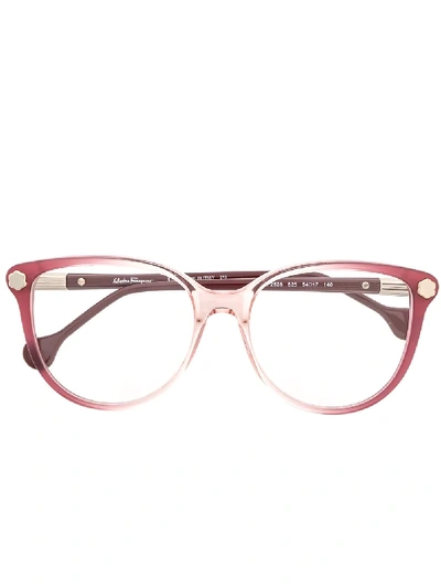 Ferragamo Salvatore  Tonal Gradient Glasses - Pink In Multi