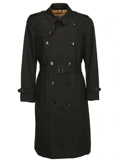 Burberry Chelsea Double Breasted Trench Coat In Black
