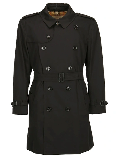 Burberry Kensington Trench Coat In Black