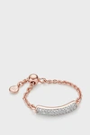 MONICA VINADER FIJI BAR DIAMOND AND 18K ROSE GOLD FRIENDHSIP CHAIN RING,705600